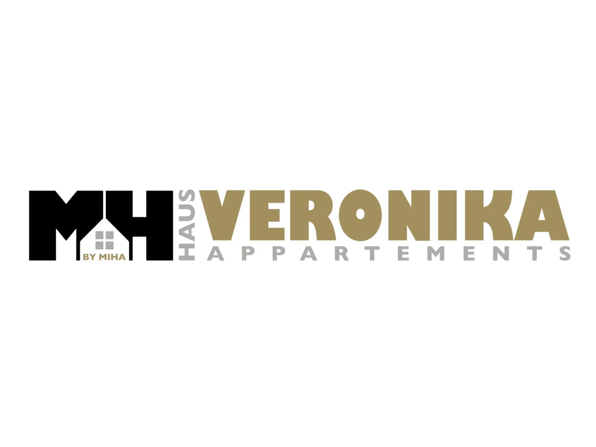 Logo von Haus Veronika mit dem Text 'MH by Miha' und 'Appartements'